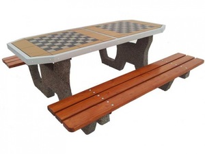 Stół betonowy podwójny do gry w szachy