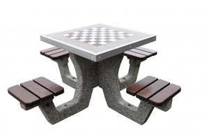 Stolik betonowy do gry w szachy blat szlifowany